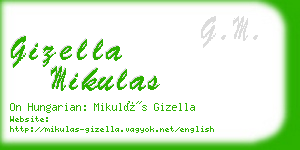 gizella mikulas business card